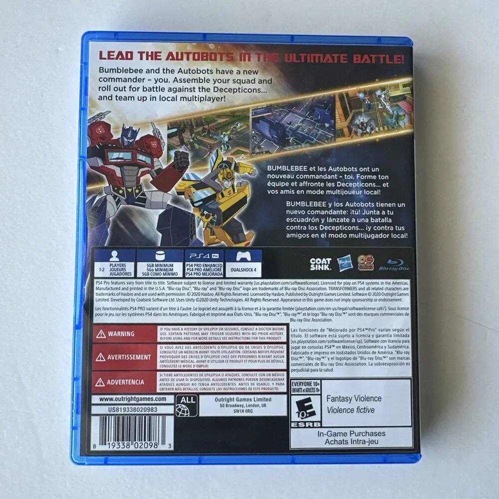 Transformers: Battlegrounds - Sony PlayStation 4 PS4 - Tested Disc and Case